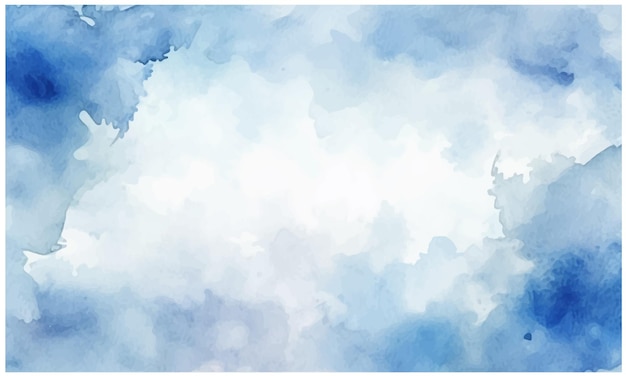 Vetor fundo aquarela abstrato com nuvens