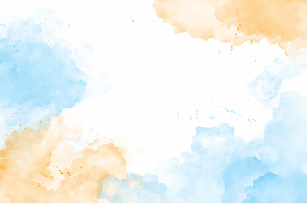 fundo aquarela céu pastel e nuvem