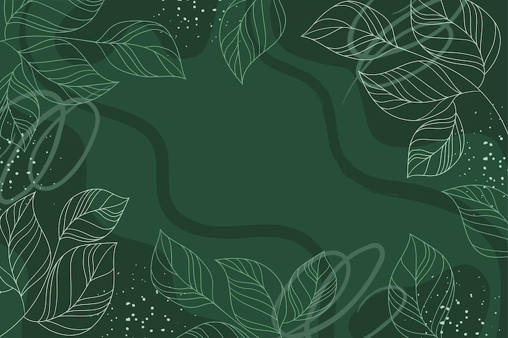 Fundo aquarela de folhas verdes