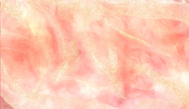 Vetor fundo aquarela de ouro rosa elegante e luxuoso