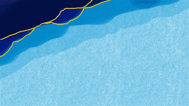 Fundo aquarela linha ouro azul marinho elegante