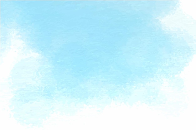 Fundo aquarela pintado à mão com forma de céu e nuvens