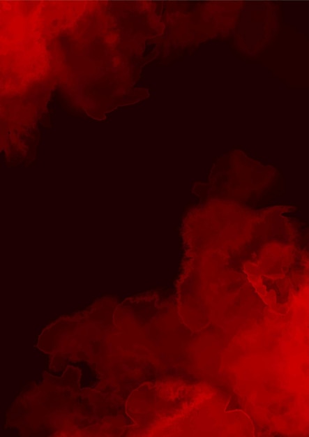 Fundo aquarela vermelho escuro romântico Textura pintada à mão abstrata vermelha elegante