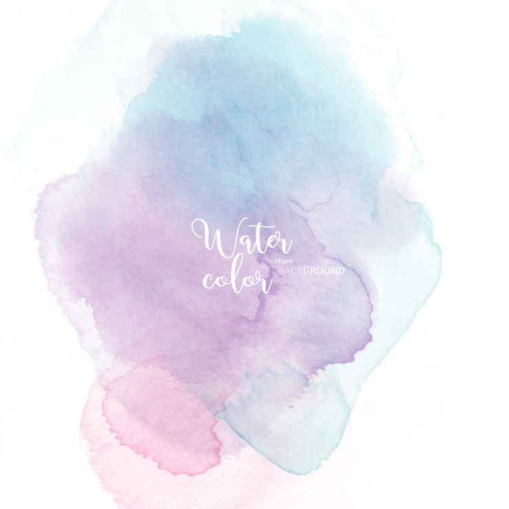 Vetor fundo azul aquarela rosa pastel abstrato
