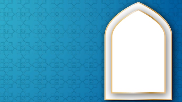 Fundo azul com espaço livre para texto de celebração do ramadã kareem