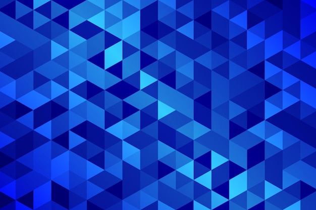 Fundo azul com triângulos geométricos