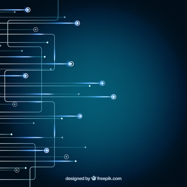 Vetor fundo azul da tecnologia