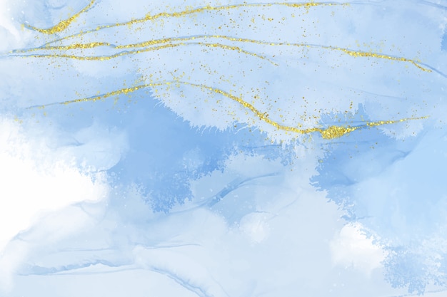 Fundo azul de aquarela