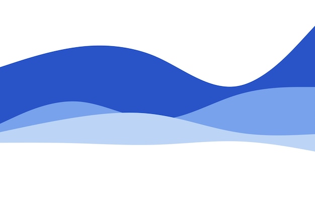 Fundo azul de ondas criativas composição de formas dinâmicas ilustração vetorial