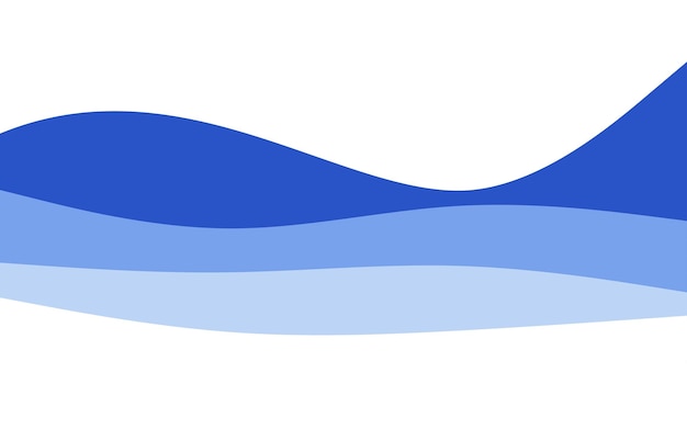 Fundo azul de ondas criativas composição de formas dinâmicas ilustração vetorial