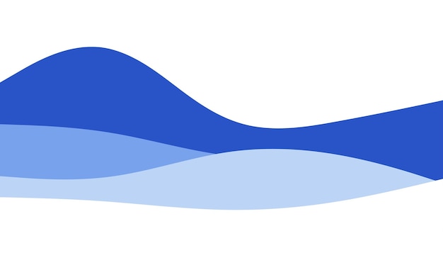 Fundo azul de ondas criativas composição de formas dinâmicas ilustração vetorial