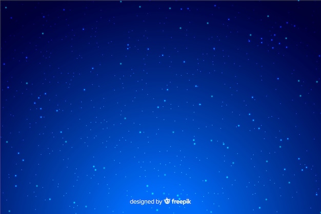 Vetor fundo azul gradiente noite estrelada