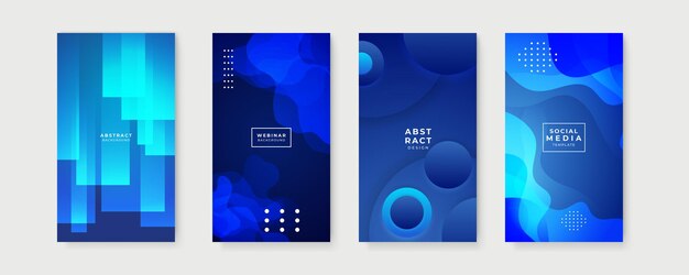 Fundo azul para o modelo de mídia social da história Vector abstract graphic design banner padrão apresentação modelo de fundo da web