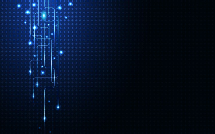 Vetor fundo azul tecnologia abstrata.