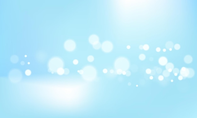 Fundo azul vetorial com bokeh brilhante e brilhante