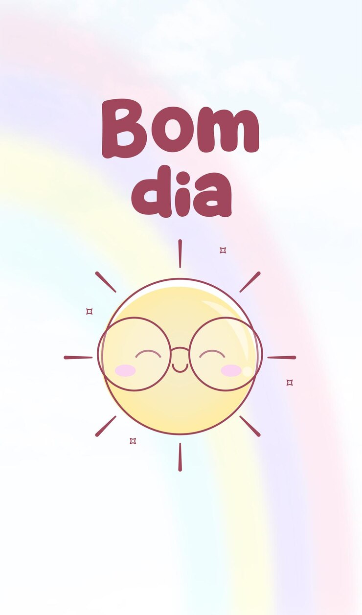 Vetor fundo bom dia com arco-íris vector