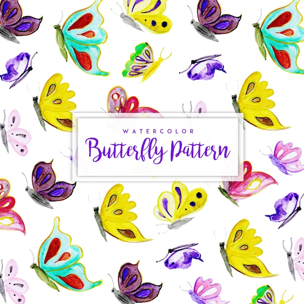 Vetor fundo bonito borboletas aquarela