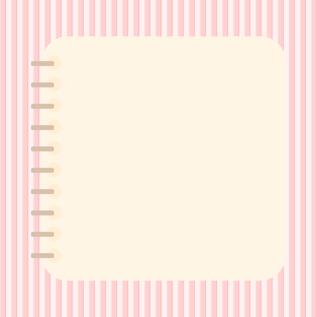 Fundo bonito do caderno de cartaz rosa pastel kawaii