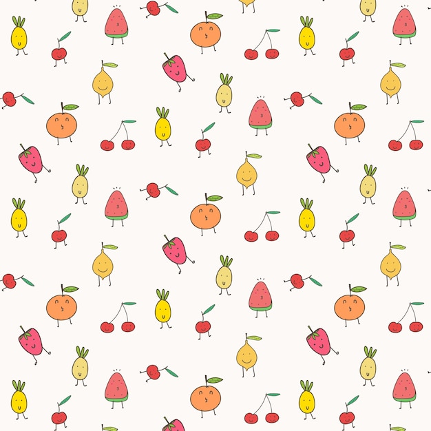 Fundo bonito do teste padrão das frutas.