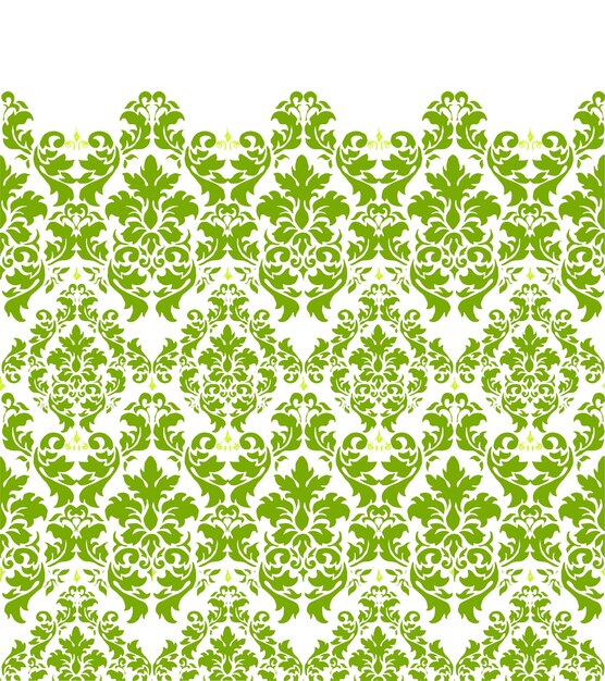 Fundo branco e padrão verde para trabalhos de arte de design gráfico