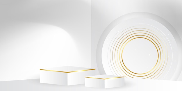 Fundo branco ouro luxuoso abstrato com fios. fundo branco e dourado do padrão poligonal de luxo. para modelo de plano de fundo, cartaz, banner, mídia social, cartão, capa, certificado, folheto