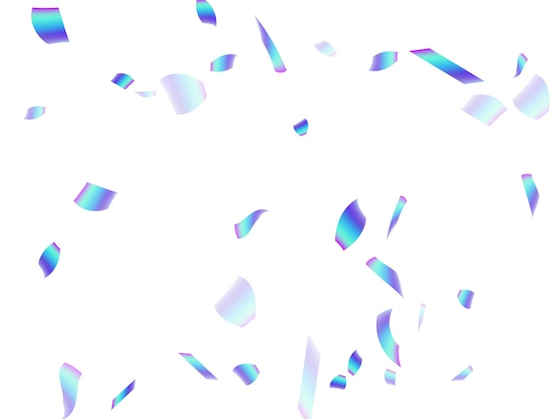 Fundo brilhante do vetor da dispersão dos confetes voadores holograma azul