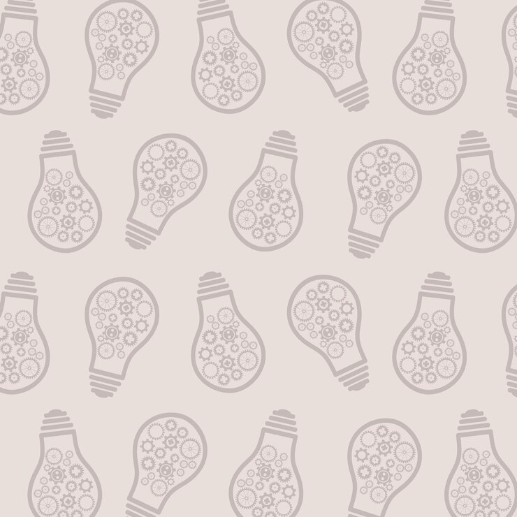 Vetor fundo cinza com lâmpadas vetoriais