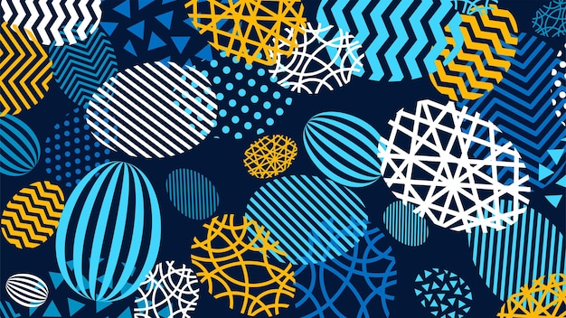 Vetor fundo colorido abstrato com geometria em forma de ovo textura vetorial de padrão geométrico com triângulo de listras de pontos papel de parede para férias de primavera páscoa