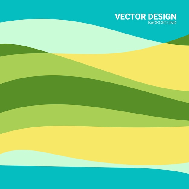 Fundo colorido abstrato com padrão de vetor de ondas