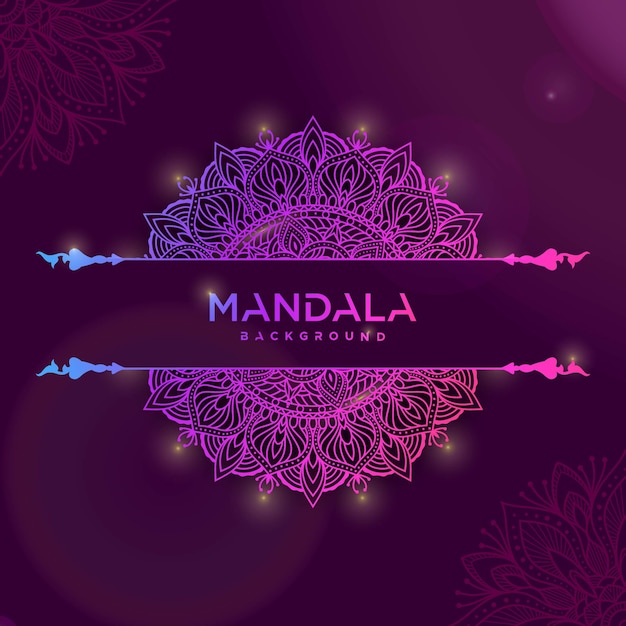 Fundo colorido com mandala