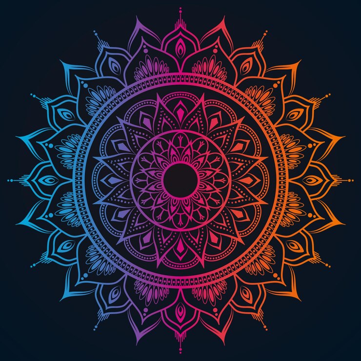 Fundo colorido criativo da arte da mandala