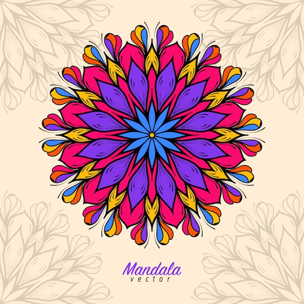 Fundo colorido da mandala