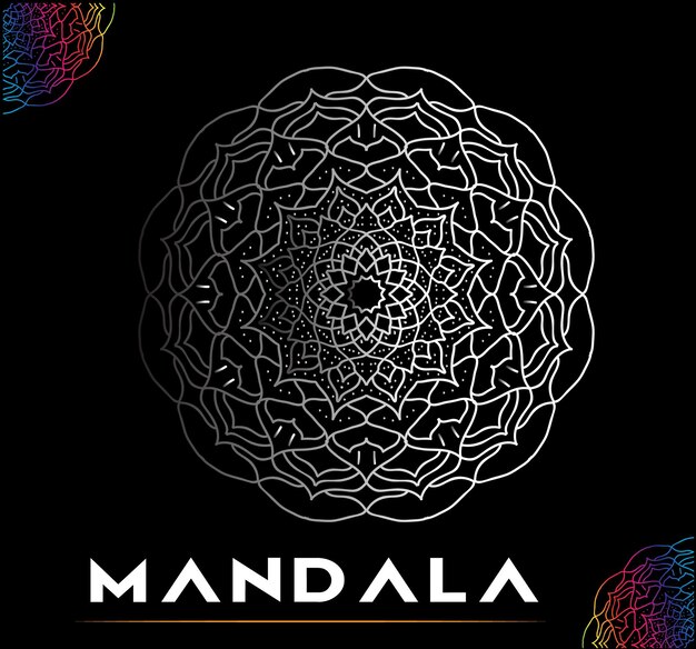 Vetor fundo colorido da mandala