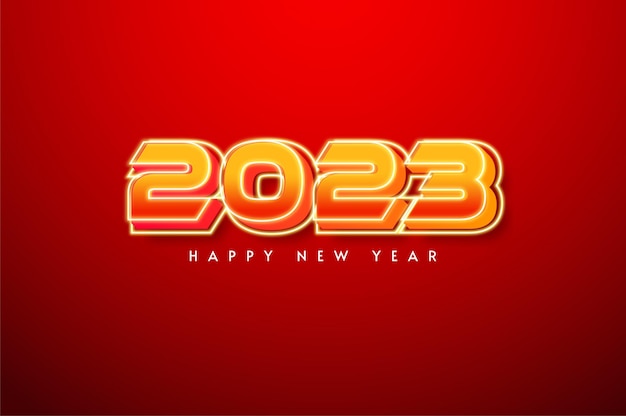 Vetor fundo colorido de feliz ano novo de 2023