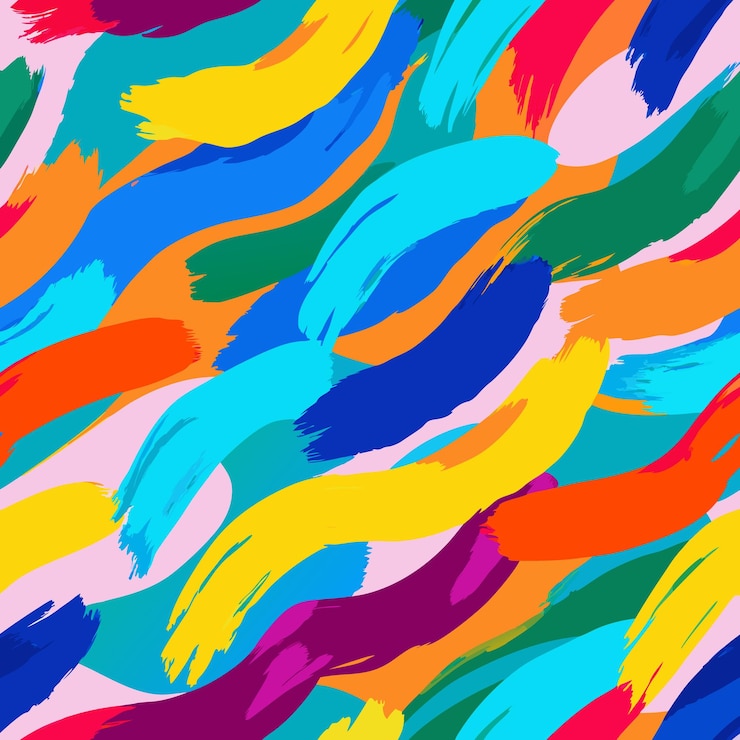 Vetor fundo colorido de pincel de acrílico