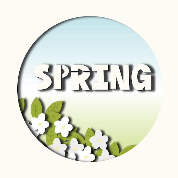 Fundo colorido de primavera com lindas flores ilustração vetorial