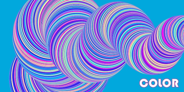 Fundo colorido do arco-íris Onda de fluxo de listras Design abstrato fluido