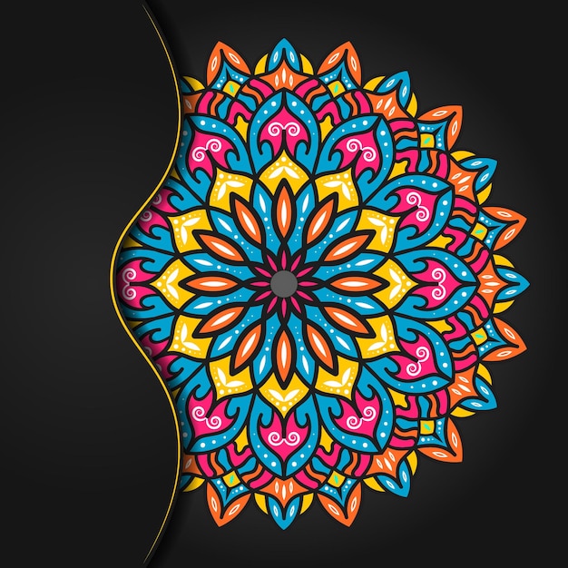 Fundo colorido do design da mandala