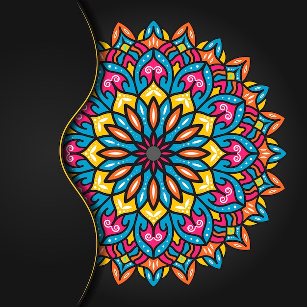 Fundo colorido do design da mandala