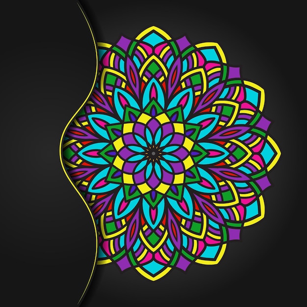 Fundo colorido do design da mandala