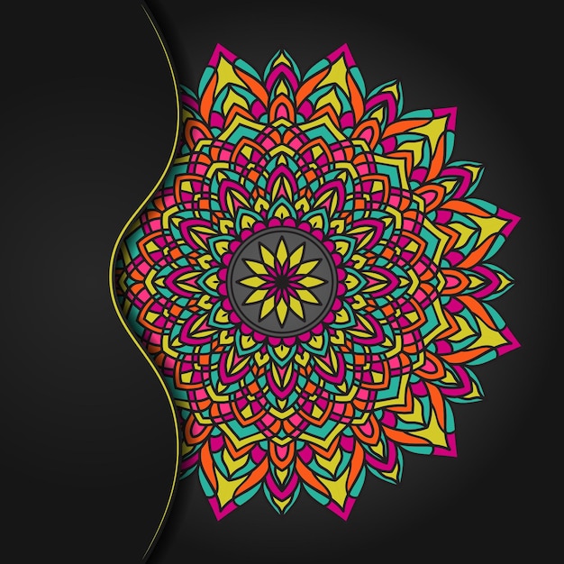 Fundo colorido do design da mandala