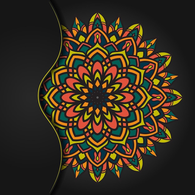 Fundo colorido do design da mandala