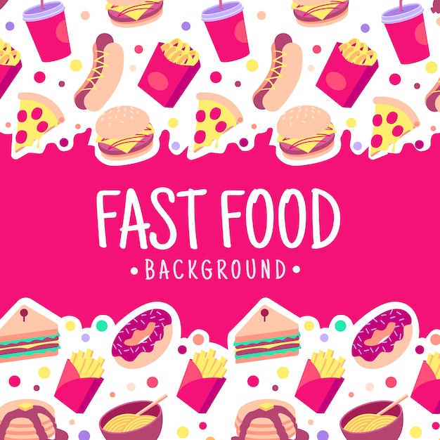 Fundo colorido fast food