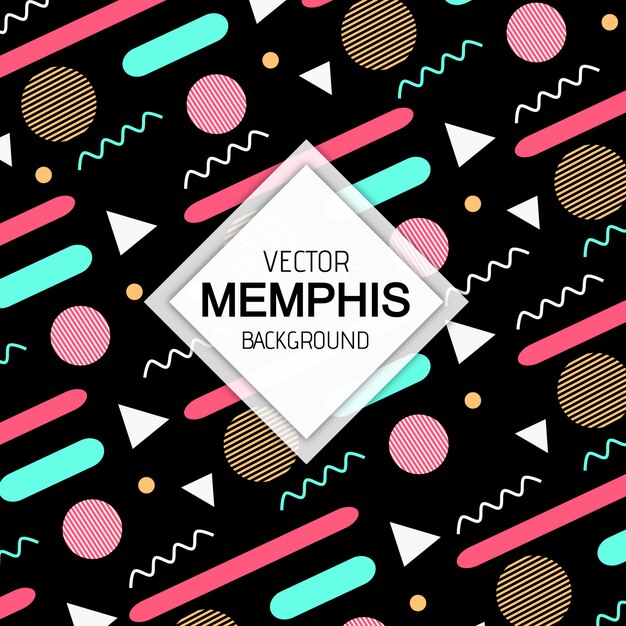 Fundo colorido moderno memphis