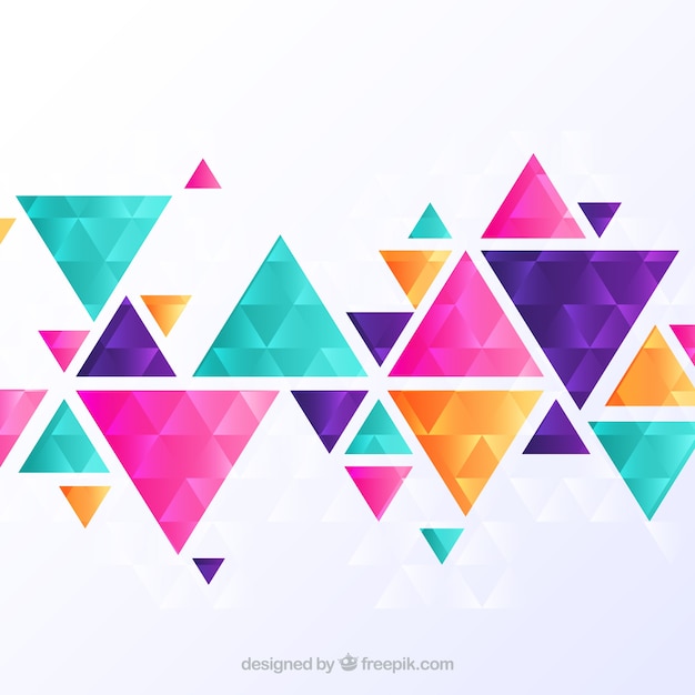 Vetor fundo colorido triângulo