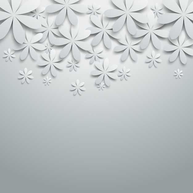 fundo com flores de papel.