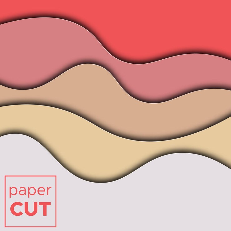 Fundo com formas de corte de papel