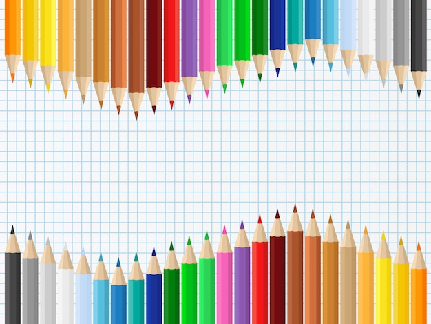 Fundo com lápis de cor