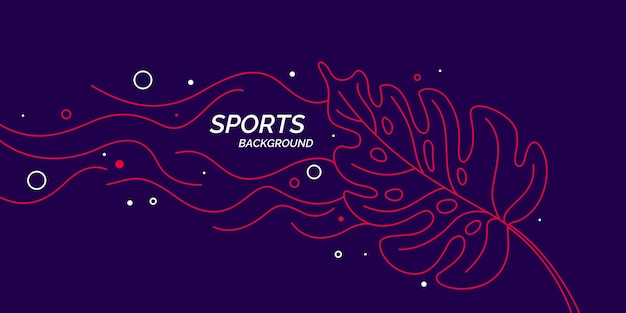 Fundo com ondas ilustração vetorial moderna para esporte