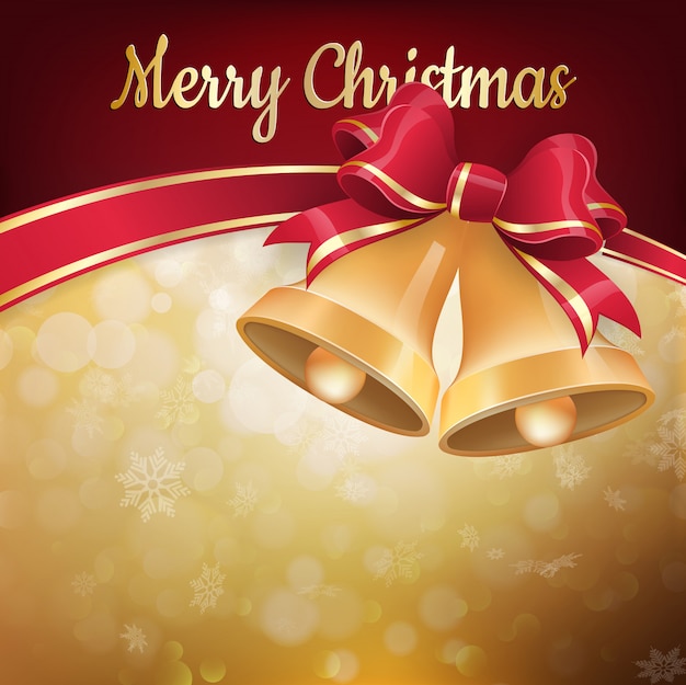 Fundo com sinos de Natal.